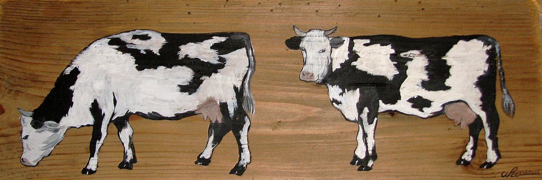 Country Painting Cows - Prim'Holstein